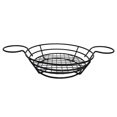 Çetman Metal Burger & Fries Serving Basket With Sauce Holder